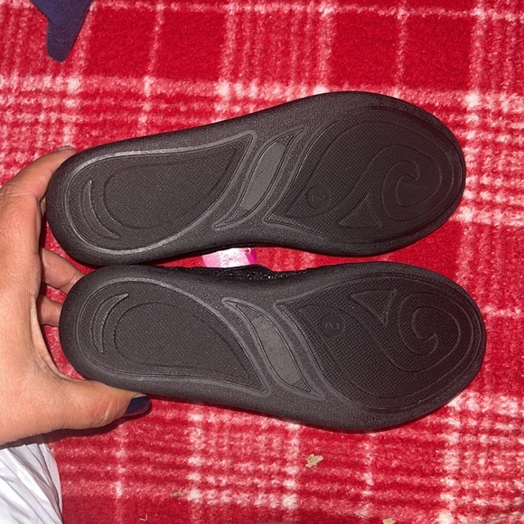 Girls black sparkle flats - Picture 2 of 3